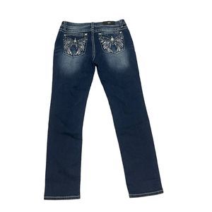 Miss Me Women's Embellished Rhinestone Straight Leg Jeans Size Size 33